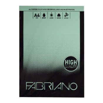 Fabriano Копирен картон, A4, 160 g/m2, резеда, 50 листа | JAR Computers Fabriano A4, 160 g/m2, резеда, 50 листа
