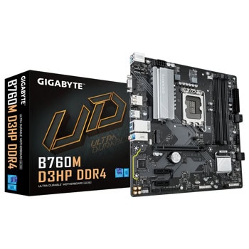 Дънна платка Gigabyte B760M D3HP, B760, LGA1700, DDR4, PCI-E 4.0 (DP&HDMI&VGA), 4x SATA 6Gb/s, 2x M.2 Slots, 3x USB 3.2 Gen 1, microATX | JAR Computers Gigabyte B760M D3HP DDR4