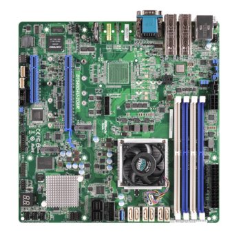 Дънна платка за сървър ASRock Rack D1540D4U-2O8R, 1x Intel Xeon D1540, DDR4 ECC DIMM, 2x 10G SFP+, 6x SATA 6Gb/s, 2x M.2 socket, 2x USB 3.0, mATX | JAR Computers ASRock Rack D1540D4U-2O8R
