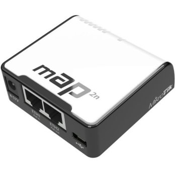Точка за достъп Mikrotik mAP, 2.4GHz, 2x LAN100, USB, PoE, 1x вътрешна антена (1.2dBi) | JAR Computers Mikrotik mAP RTB-RBMAP2ND