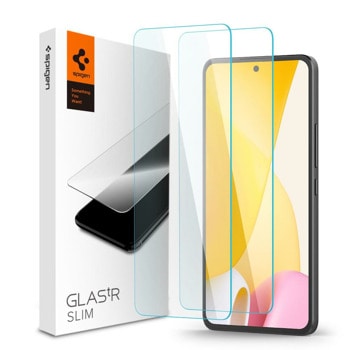 Протектор от закалено стъкло /Tempered Glass/ за Xiaomi 12 Lite, прозрачен | JAR Computers Spigen Tempered Glass GLAS.tR Slim за Xiaomi 12 Li