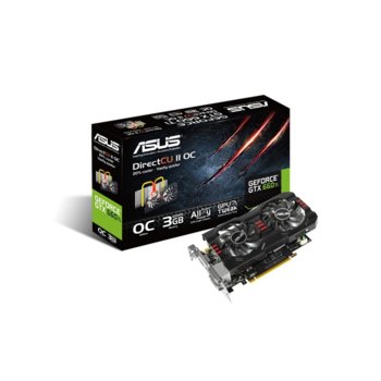 Видео карта GF GTX 660 Ti, 3GB Asus GTX660 TI-DC2OC-3GD5, PCI-E 3.0, DDR5, 192bit, HDMI, DisplayPort, 2xDVI | JAR Computers GF GTX 660 Ti