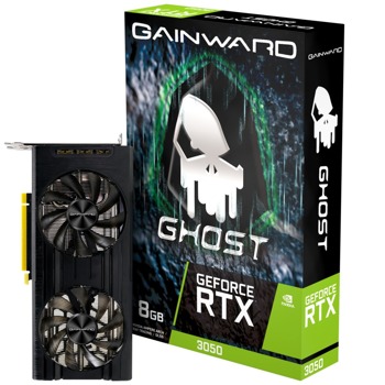 Видео карта Nvidia GF RTX 3050, 8GB, Gainward Ghost, PCI-E 4.0, GDDR6, 128-bit, DisplayPort, HDMI | JAR Computers Gainward GeForce RTX 3050 Ghost NE63050019P1-190AB