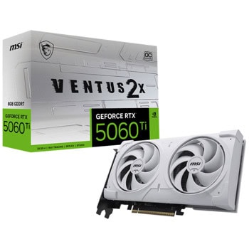 MSI GF RTX 5060 Ti 8GB VENTUS 2X OC White Plus | JAR Computers MSI GF RTX 5060 Ti 8GB VENTUS 2X OC White Plus