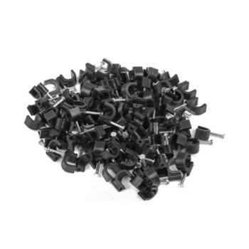 Lanberg cable clips 7mm 100pcs, black