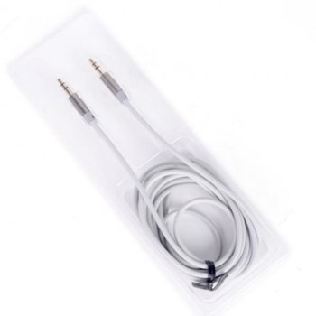 Кабел Royal CABLE-404/2 silicon, от 3.5mm жак(м) към 3.5mm жак(м), 2m, сребрист, позлатени тънки конектори | JAR Computers Royal CABLE-404/2 silicon 21013876