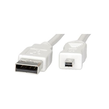 Кабел Roline Value 11.99.8418, от USB A(м) към - USB Mini(м), 1.8m, бял image