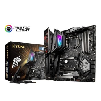 Дънна платка MSI MEG Z390 ACE, Z390, LGA1151, DDR4, PCI-Е (CFX), (CF&SLI), 6x SATA 6Gb/s, 3x M.2 sockets, 2x USB 3.1 Type-C, ATX | JAR Computers MSI MEG Z390 ACE