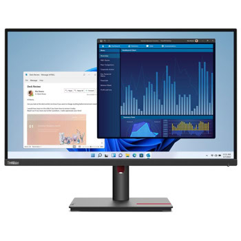 Монитор Lenovo ThinkVision T27p-30 (63A9GAT1EU), 27" (68.58cm) IPS панел, 4K/UHD, 4ms, 350 cd/m2, DisplayPort, HDMI, USB | JAR Computers Lenovo ThinkVision T27p-30 63A9GAT1EU