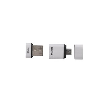 Памет 16GB USB Flash, Hama Smartly 3in1, OTG, сива | JAR Computers Hama Smartly 3in1 16GB Micro USB B OTG