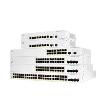 Суич Cisco CBS220 (CBS220-48P-4X-EU), 1000Mbps, 52 порта, 48x 10/100/1000 Mbps, 4x 10G SFP+ | JAR Computers Cisco CBS220 Smart 48-port GE, PoE, 4x10G SFP+