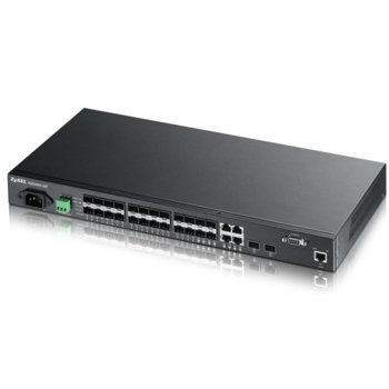 Суич ZyXEL XGS3600-26F, 20x GbE SFP + 4x GbE RJ45/SFP + 2x 10G SFP | JAR Computers ZyXEL XGS3600-26F