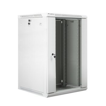 Комуникационен шкаф Lanberg WF01-6618-10S, 19", 18U, 600 x 600 x 907, сив | JAR Computers Lanberg WF01-6618-10S