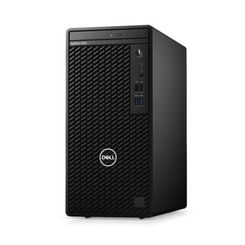 Настолен компютър Dell Optiplex 3080 MT (N005O3080MTEM), четириядрен Comet Lake Intel Core i3-10100 3.6/4.3 GHz, 8GB DDR4, 256GB SSD, 4x USB 3.2 Gen 1 Type-A, клавиатура и мишка, Windows 10 Pro | JAR Computers Dell Optiplex 3080 MT N005O3080MTEM
