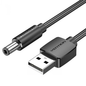 Захранващ кабел Vention CEYBF, от USB A(м) към жак 5.5mm, 1m, черен | JAR Computers VENTION CEYBF