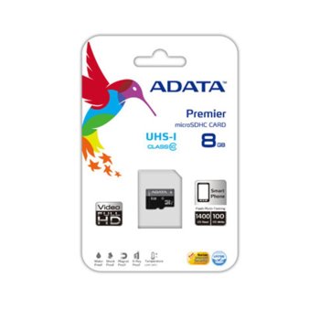 8GB microSDHC A-Data Premier AUSDH8GCL10-RA1