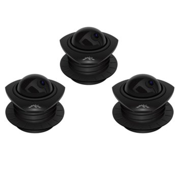 IP камера (3бр.) Ubiquiti аirCam Dome, куполна, 1Mpix (1280x720@30FPS), обектив 1.96 mm, H.264, вътрешна, PoE, RJ-45, MicroSD Slot | JAR Computers Ubiquiti аirCam Dome 1 DOME 3