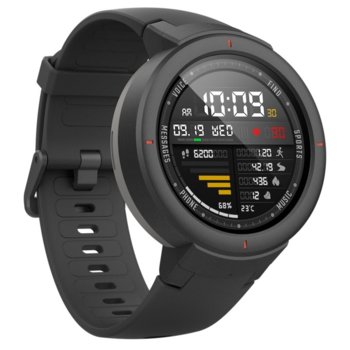 Смарт часовник Xiaomi Mi Amazfit Verge, 1.3"(3.3 cm) дисплей, GPS, 4GB Flash памет, Bluetooth, 390 mAh батерия, черен | JAR Computers Xiaomi Mi Amazfit Verge
