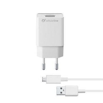 Cellularline IT4677 220V microUSB кабел 5W Бяло