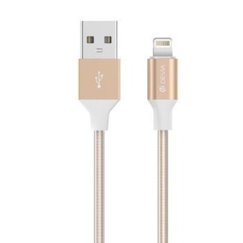 Devia Gracious USB A(м) към Lighting(м) 1.5m gold