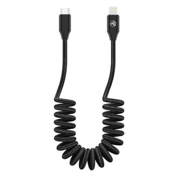 Кабел Tellur TLL155741, от USB C(м) към Lightning(м), 1.8m, 27W, черен, разтегателен | JAR Computers Tellur TLL155741