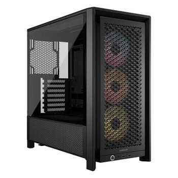 Кутия Corsair Frame 4000D RS ARGB, EATX/ATX/microATX/Mini-ITX, 1x USB 3.2 Gen 2 Type-C, 2x USB 3.2 Gen 1 Type-A, 3x 120mm ARGB вентилатора, с прозорец, черна, без захранване | JAR Computers Corsair Frame 4000D RS ARGB Black CC-9011296-WW