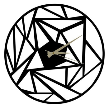 Часовник Bystag 826PIR2059, стенен, аналогово указание, черен | JAR Computers Bystag 826PIR2059