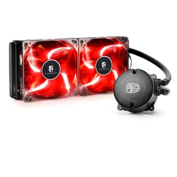 Водно охлаждане за процесор DeepCool Maelstrom 240T RF, съвместимост с Intel LGA2011-V3/LGA2011/LGA1366/LGA1156/LGA1155/LGA1151/LGA1150 & AMD FM2(+)/FM1/AM3(+)/AM2(+) | JAR Computers DeepCool Maelstrom 240T RF DP-GS-H12RL-MS240T-RED