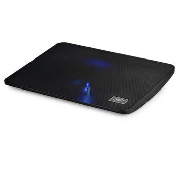 Охлаждаща поставка за лаптоп DeepCool Wind Pal Mini, за лаптопи до 15.6" (39.62 cm), 1 вентилатор с подсветка, черна | JAR Computers 15.6 DeepCool Wind Pal Mini