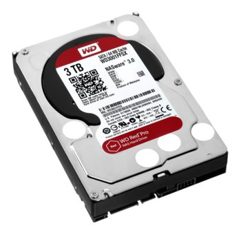 Твърд диск 3TB WD Red Pro, NAS, SATA 6Gb/s, 7200rpm, 64MB, 3.5" (8.89 cm) | JAR Computers 3TB WD Red Pro SATA3