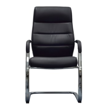 Посетителски стол RFG ITACA M, екокожа, черен, 2 броя в комплкет | JAR Computers Посетителски стол RFG ITACA M