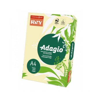 Копирна хартия Rey Adagio, A4, 80 g/m2, жълта, 500 листа | JAR Computers Хартия Rey Adagio A4 80 g/m2 500 листа жълта