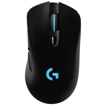 Мишка Logitech G403 Wireless, оптична (12000 dpi), бeзжична, USB, черна, гeйминг, програмируема RGB подсветка, за дясна ръка | JAR Computers Logitech G403 Prodigy Wireless 910-004817