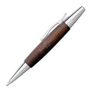 Химикалка Faber-Castell E-motion Pearwood, 0.8 mm дебелина на писане, черен цвят на писане, кафява | JAR Computers Faber-Castell Химикалка E-motion Pearwood тъмнокаф