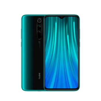 Смартфон Xiaomi Redmi Note 8 Pro (зелен), поддържа 2 sim карти, 6.53" (16.586 cm) Dot Drop IPS FHD+ дисплей, осемядрен Mediatek Helio G90T 2.05 GHz, 6GB RAM, 64GB Flash памет (+ microSD слот), 64+8+2+2 & 20 MPix камера, Android 9.0, 199.8g | JAR Computers Xiaomi Redmi Note 8 Pro6/64GB DS Green