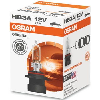 Автомобилна крушка Osram 9005XS, 60W, 1860lm, HB3A, P20d, халогенна, 1 брой в опаковка | JAR Computers Osram 9005XS 60W 1860lm 9005XS
