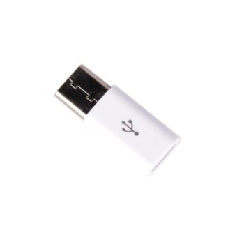 Преходник CMP-Type-C to Micro USB, USB Type-C(м) към Micro USB(ж), бял | JAR Computers CMP-Type-C to Micro USB