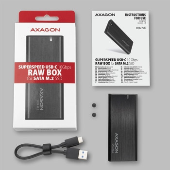 Кутия AXAGON EEM2-SBC за M.2 2230/2242/2280 SSD