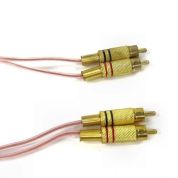Кабел Royal CABLE-2RCA/1000 HQ Silicone, от 2x RCA(м) към 2x RCA(м), 10m, жълт, позлатени конектори, силиконова изолация | JAR Computers Royal CABLE-2RCA/1000 HQ Silicone