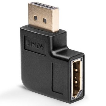 Преходник Lindy 41333, от DisplayPort (ж) към DisplayPort (м), черно | JAR Computers DisplayPort 1.4 (ж) към DisplayPort 1.4LNY-41333