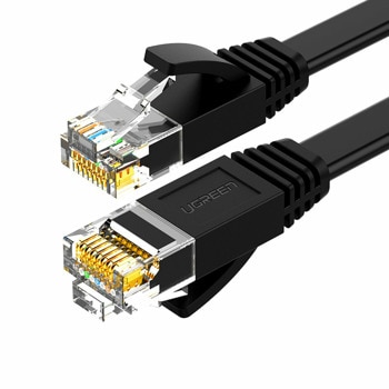Пач кабел Ugreen UTP, CAT-6, 0.5m, черен | JAR Computers Ugreen NW102 92303