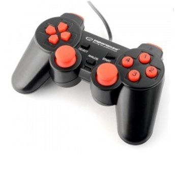Геймпад Esperanza Warrior (EGG102R), за PC, USB, черен | JAR Computers Esperanza Warrior EGG102R