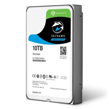 Твърд диск 10TB Seagate SkyHawk ST10000VX0004, SATA 6Gb/s, 256MB кеш, 3.5"(8.89 cm) | JAR Computers 10TB Seagate SkyHawk ST10000VX0004