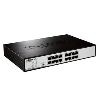 Суич D-Link DGS-1016D, 1000Mbps, 16 порта, 16x 10/100/1000 Mbps | JAR Computers Switch D-Link DGS-1016D