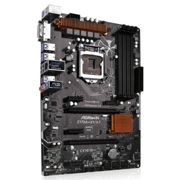 Дънна платка ASRock Z170A-X1/3.1, Z170, LGA1151, DDR4, PCI-E (DVI)(CFX), 6x SATA 6Gb/s, USB 3.1 (Type-C), ATX | JAR Computers ASRock Z170A-X1/3.1