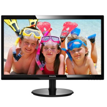 Монитор 24" (60.96 cm) Philips 246V5LHAB, TFT-LCD панел, Full HD, 5 ms, 10 000 000:1, 250cd/m2, HDMI | JAR Computers 24" Philips 246V5LHAB (246V5LHAB/00)