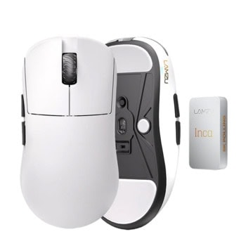 Мишка Lamzu INCA 8K, оптична (30 000 dpi), безжична, USB, бяла, гейминг, 8000Hz Polling rate, Pixart 3950 сензор | JAR Computers Lamzu INCA 8K White