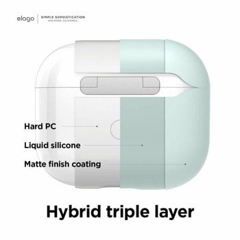 Liquid Hybrid Hang Case за Apple AirPods 3 зелен