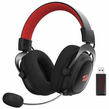 Слушалки Redragon ZeusX Pro 7.1, безжични, Bluetooth, USB, микрофон, гейминг, 7.1 Surround-Sound звук, черни | JAR Computers Redragon ZeusX Pro 7.1