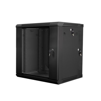 Комуникационен шкаф Lanberg WF02-6612-10B, 19", 12U, 600 x 600 x 640.3 mm, черен | JAR Computers Lanberg WF02-6612-10B